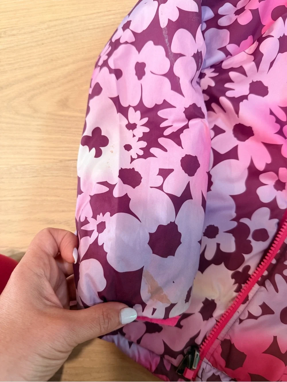 The North Face Girls Floral Pink Hooded Jacket